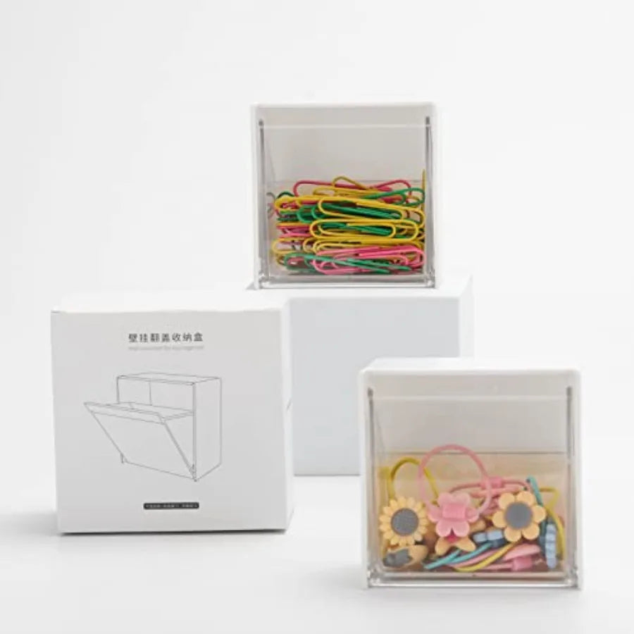 2-Pack Cotton Pad Holder Dispenser, Wall-Mounted Cotton Ball Organizer &amp; Storage Containers