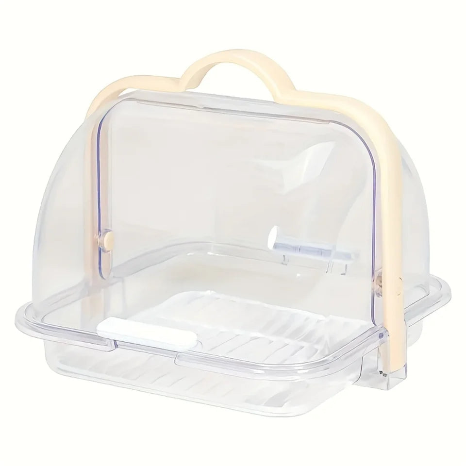 Reusable Plastic Cake Bread Box with Handle