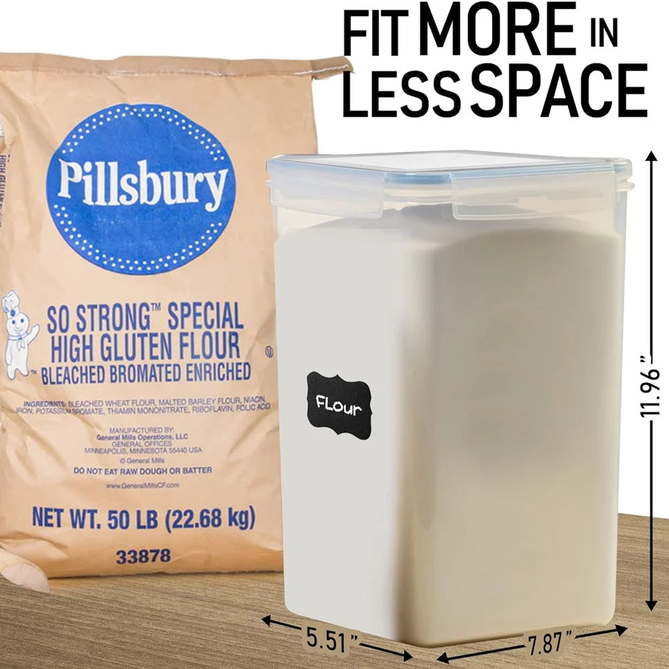 Airtight 8.5L Large Food Containers 2Pcs Ideal for Kitchen Pantry Organization