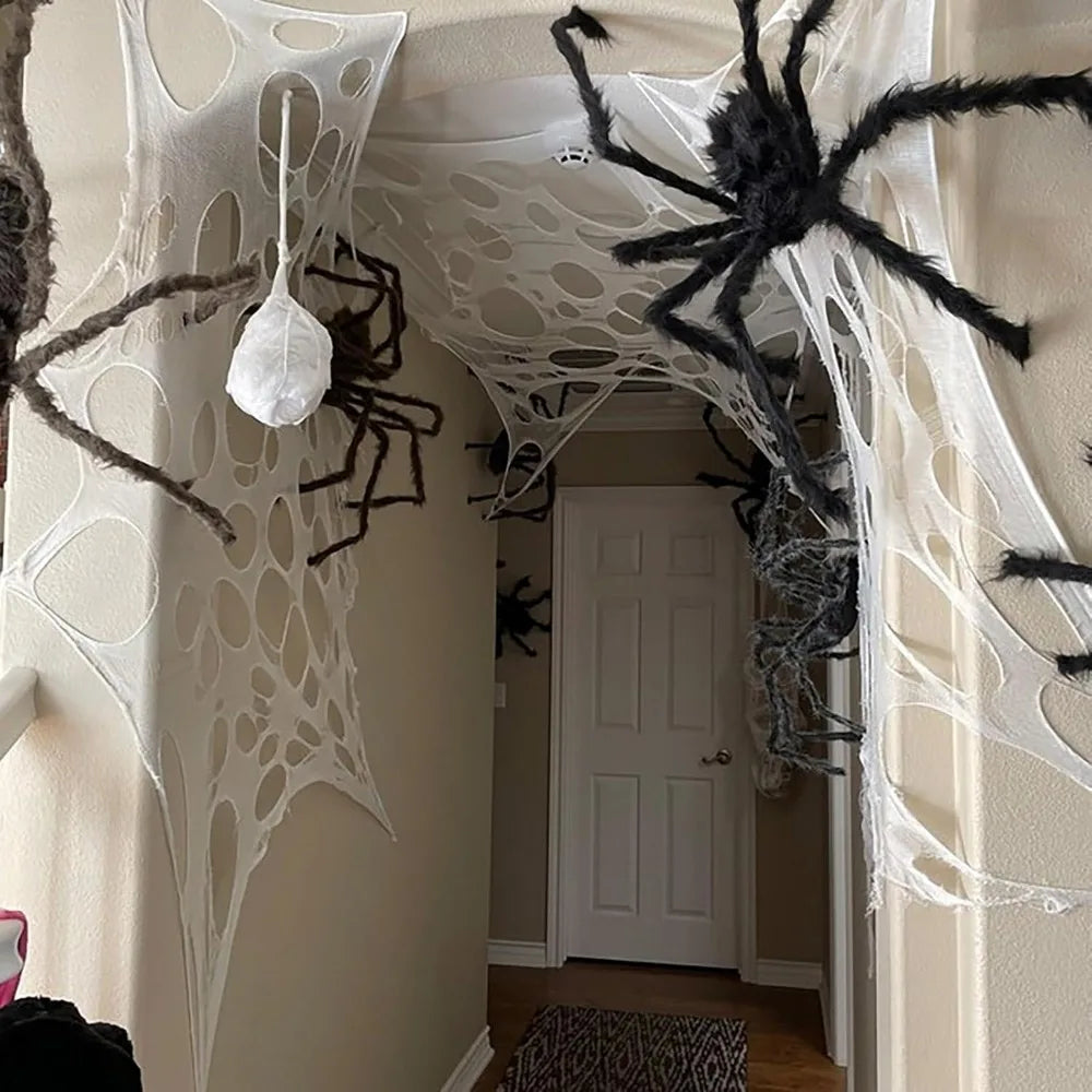 DIY Super Stretchy Spider Web Decorations (Web Only)