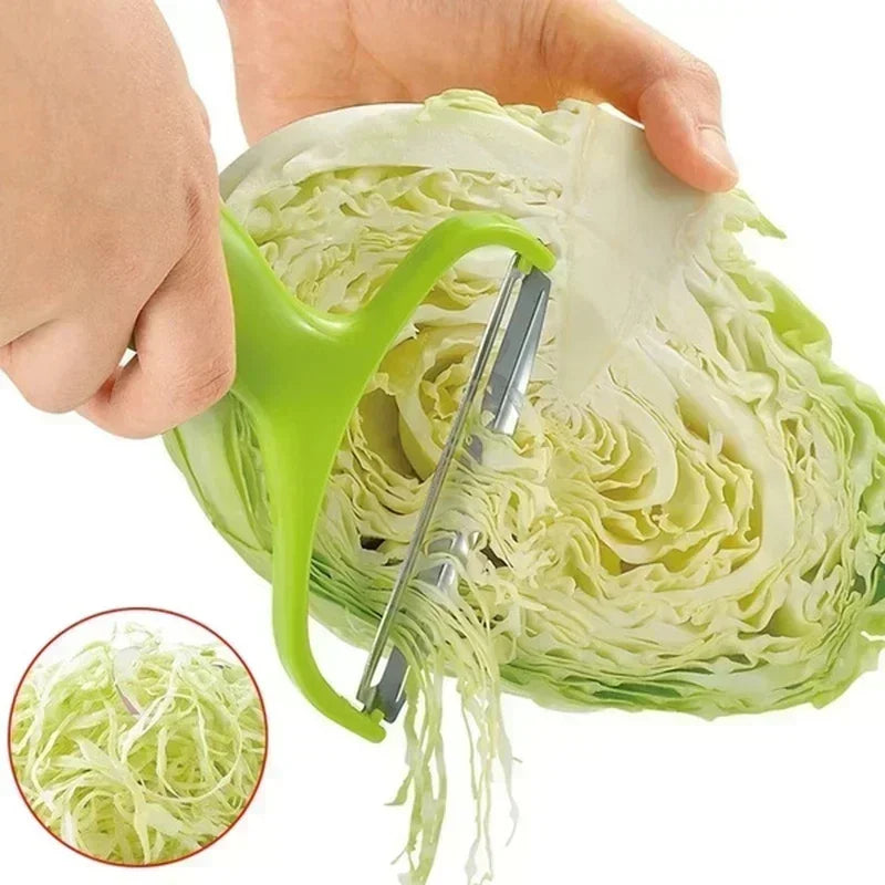 Stainless Steel Vegetable Peeler &amp; Fruit Slicer – Wide-Mouth Potato, Cabbage &amp; Salad Prep Kitchen Tool