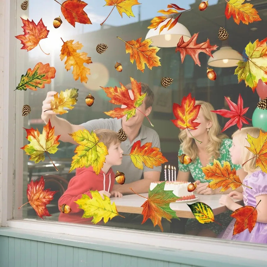 Happy Thanksgiving Window Clings 112 Pcs
