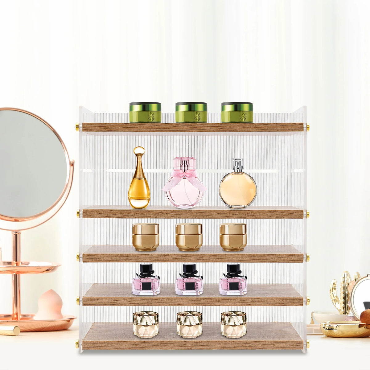 5-Layer Desktop Organizer Cabinet Free-Standing Storage Box