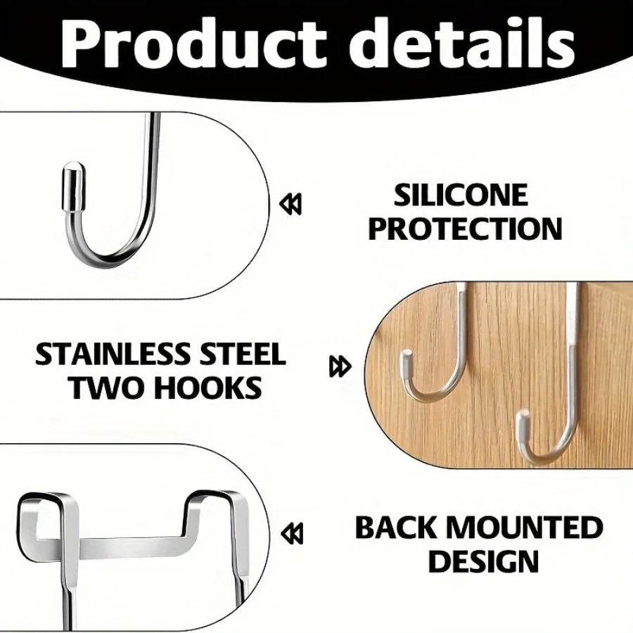 Metal Seamless Hook 1PC No Drilling Required (Silver)