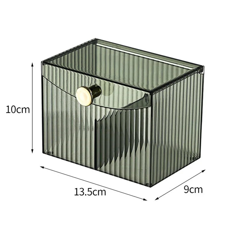 Acrylic Cotton Pad Makeup Jewelry Organizer (Clear)