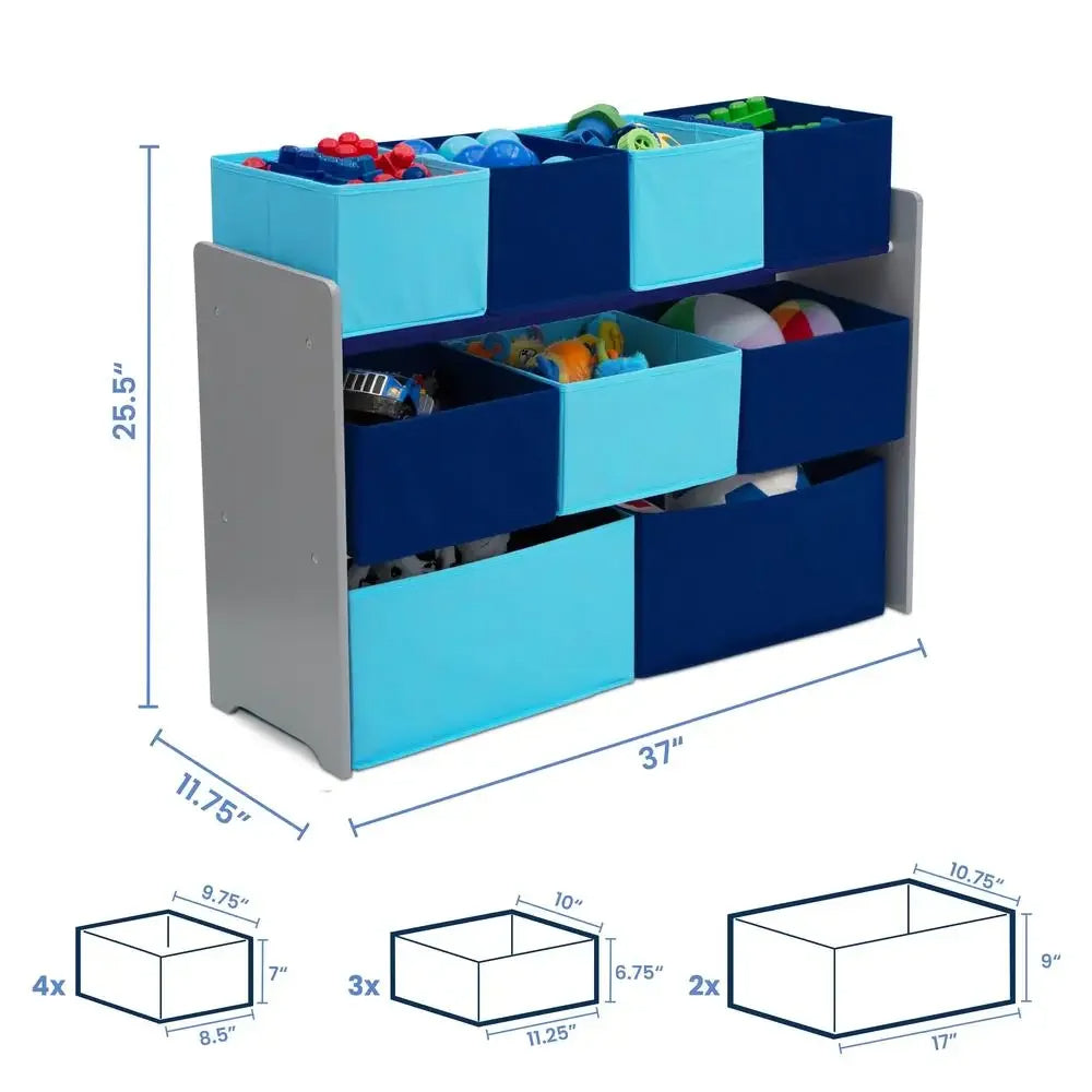 Kids Toy Organizer with Stackable Bins for Kids Room
