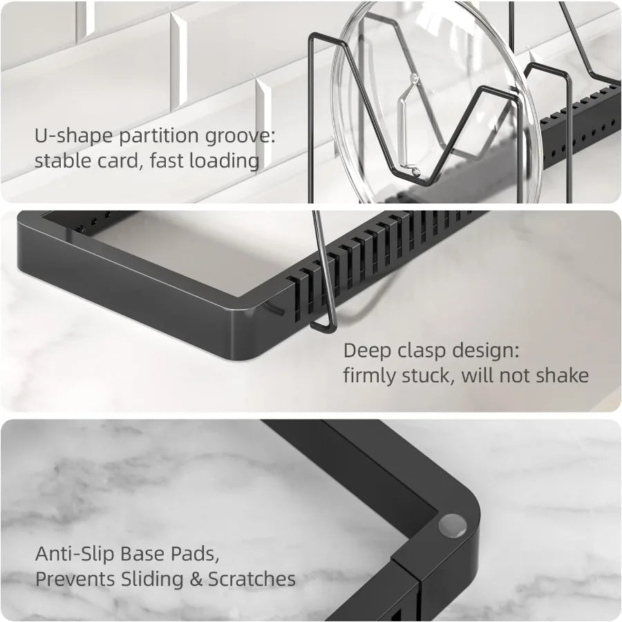 Expandable Pots and Pans Organizer Rack for Cabinets