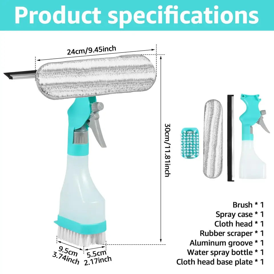 Window Squeegee Cleaning Kit Professional All-in-One Tool