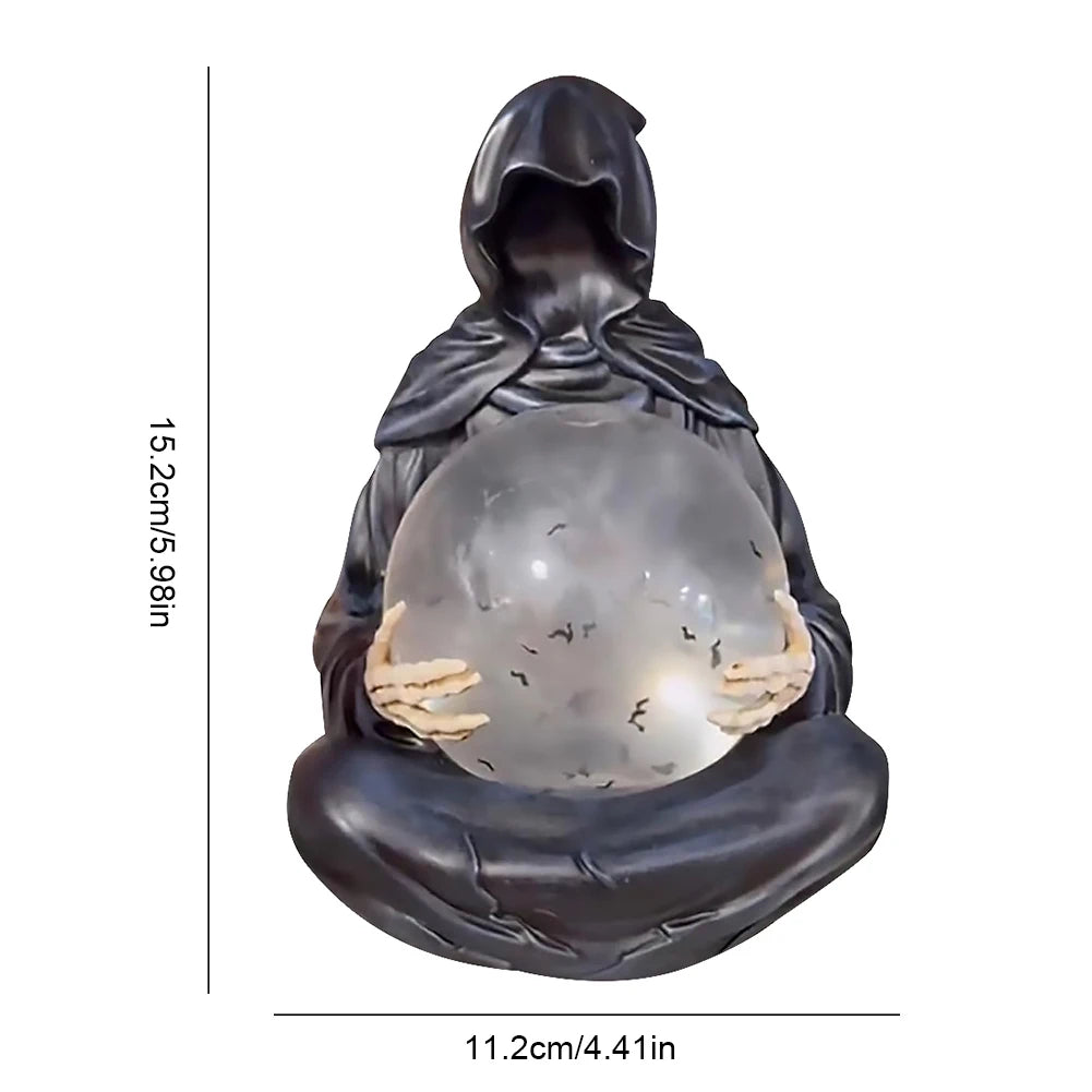 Gothic Grim Reaper Water Globe with LED Lights