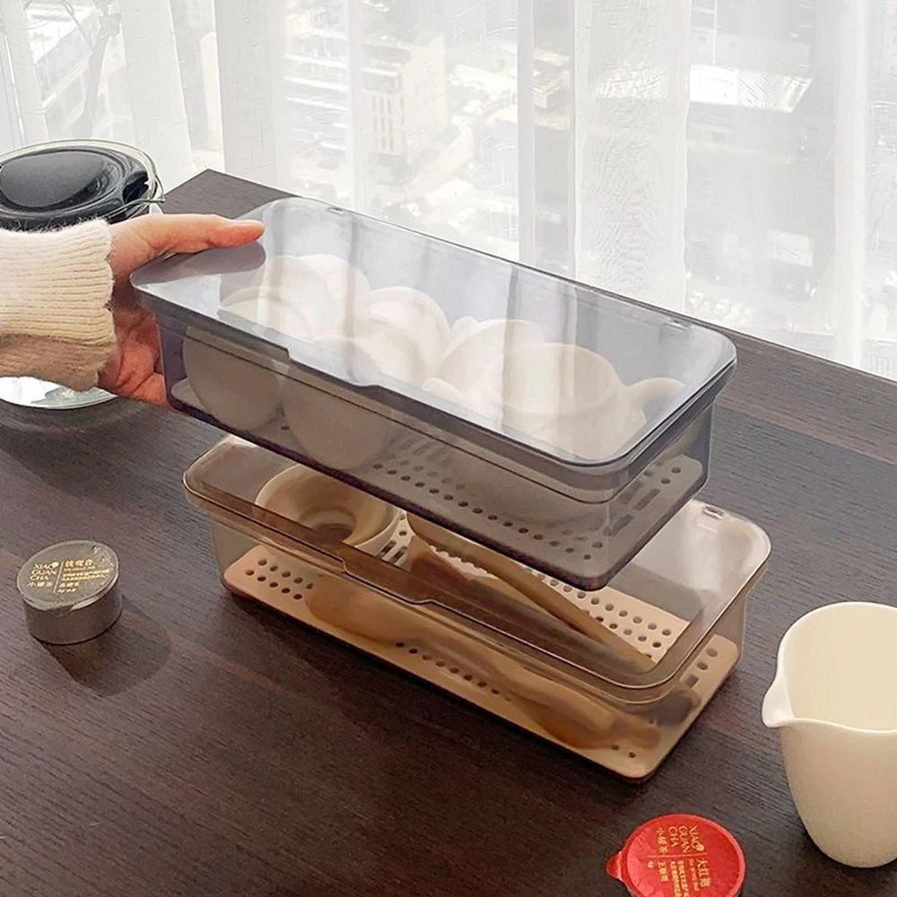 Desk Drawer Organizer for Tea Sets Small Item (Gray)