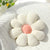 Floral Daisy Seat Cushion for Home and Office (White)