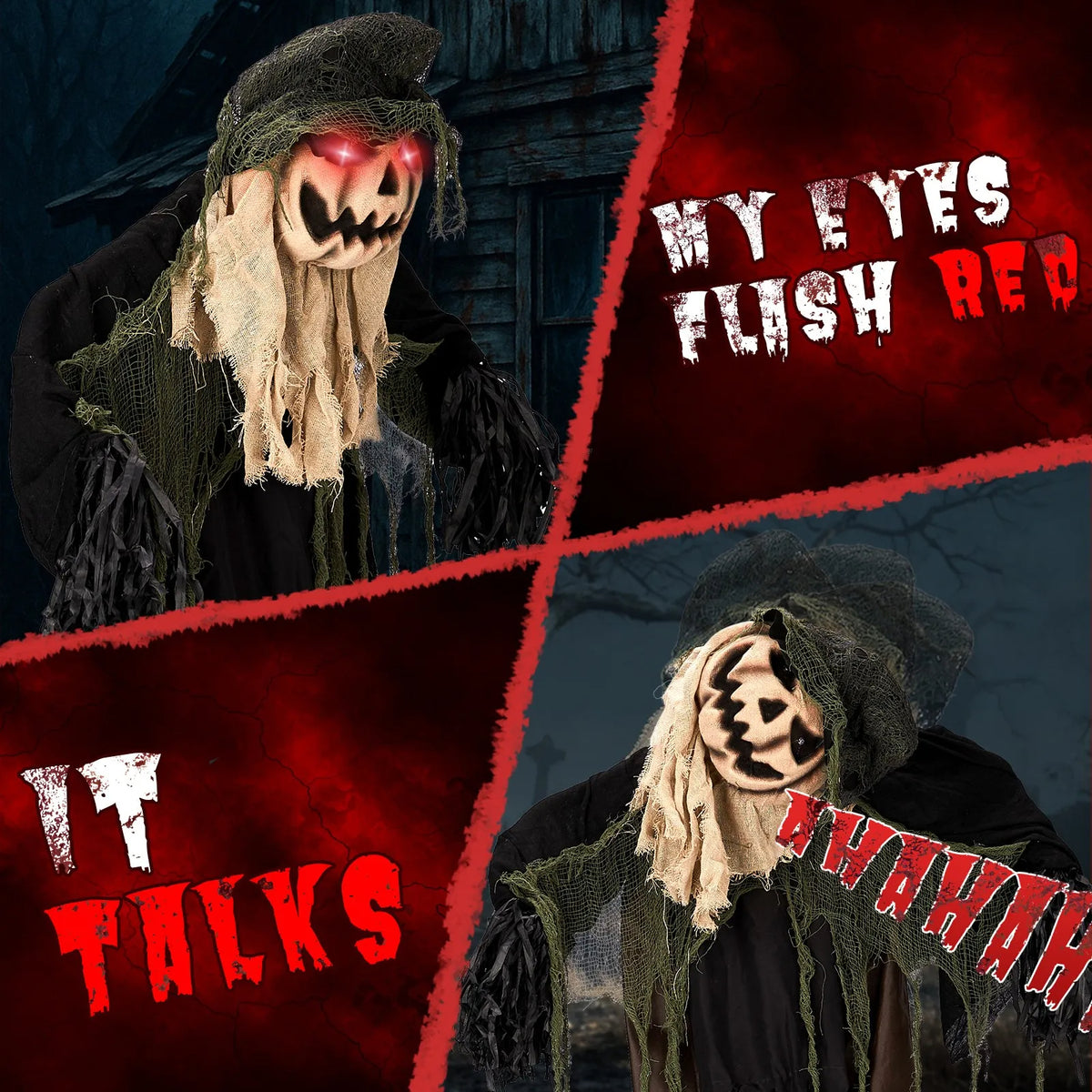 Scary Animatronic Wizard for Halloween Decor