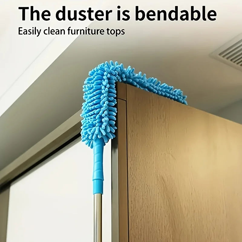 Telescopic Ceiling Fan Cleaner Extendable Duster for High Ceilings (Blue)