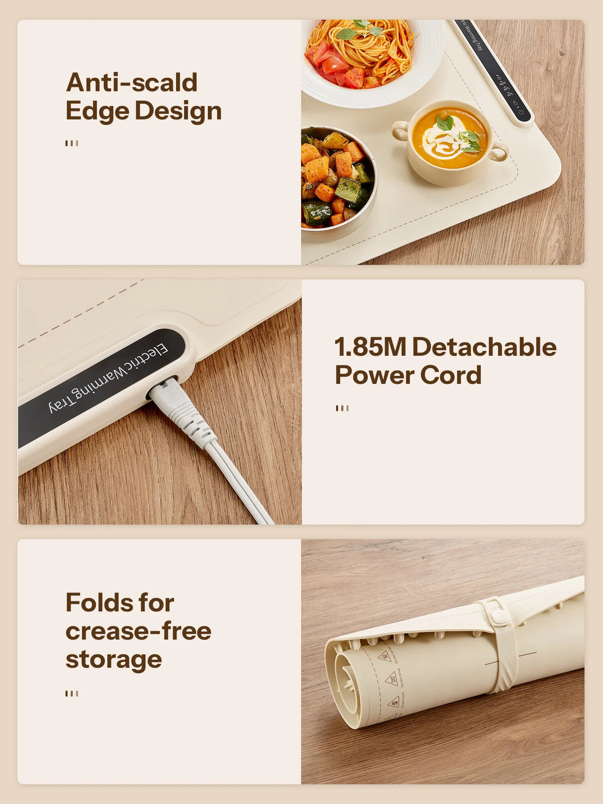 Electric Warming Tray Foldable Food Warmer