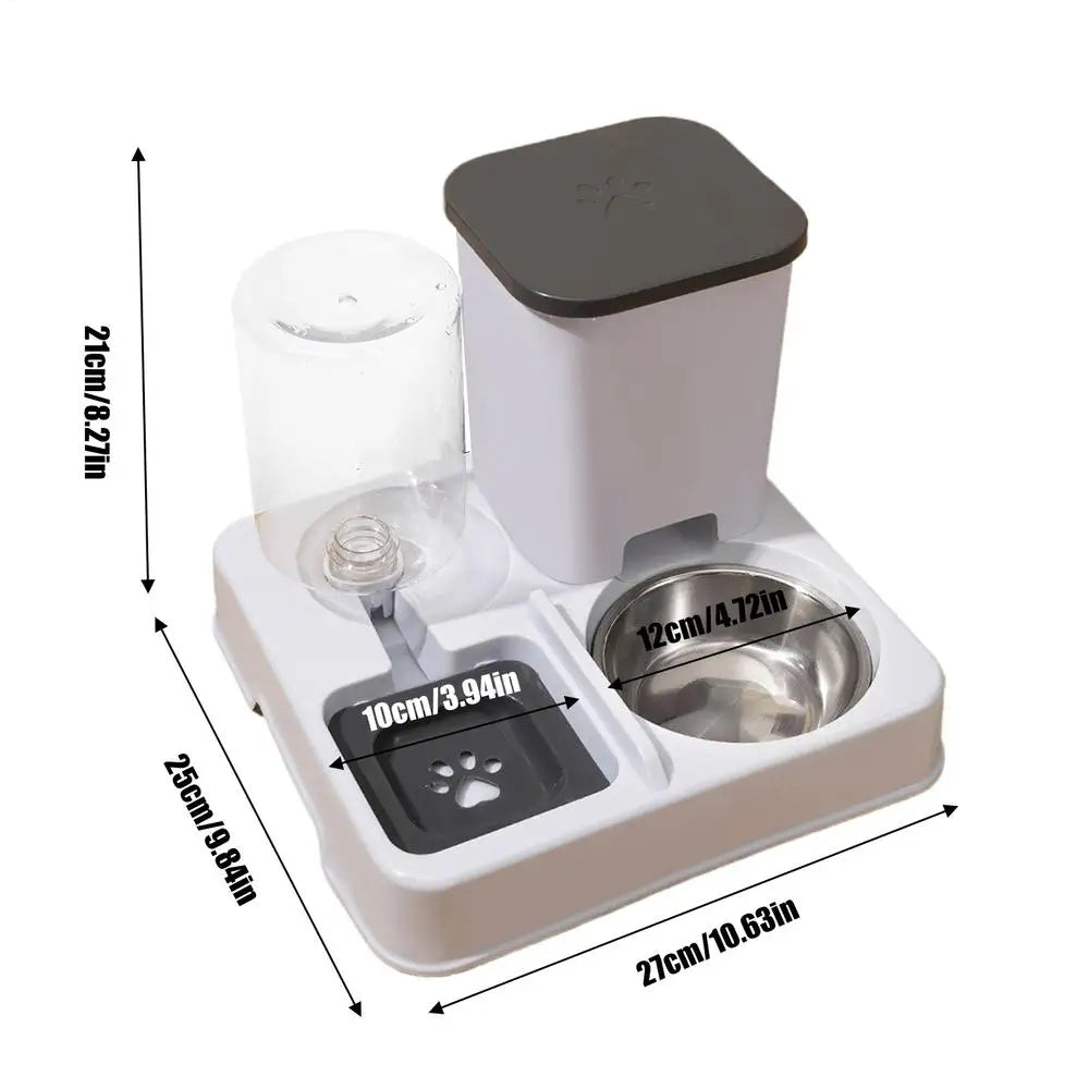 2-in-1 Automatic Cat Feeder &amp; Water Dispenser Set