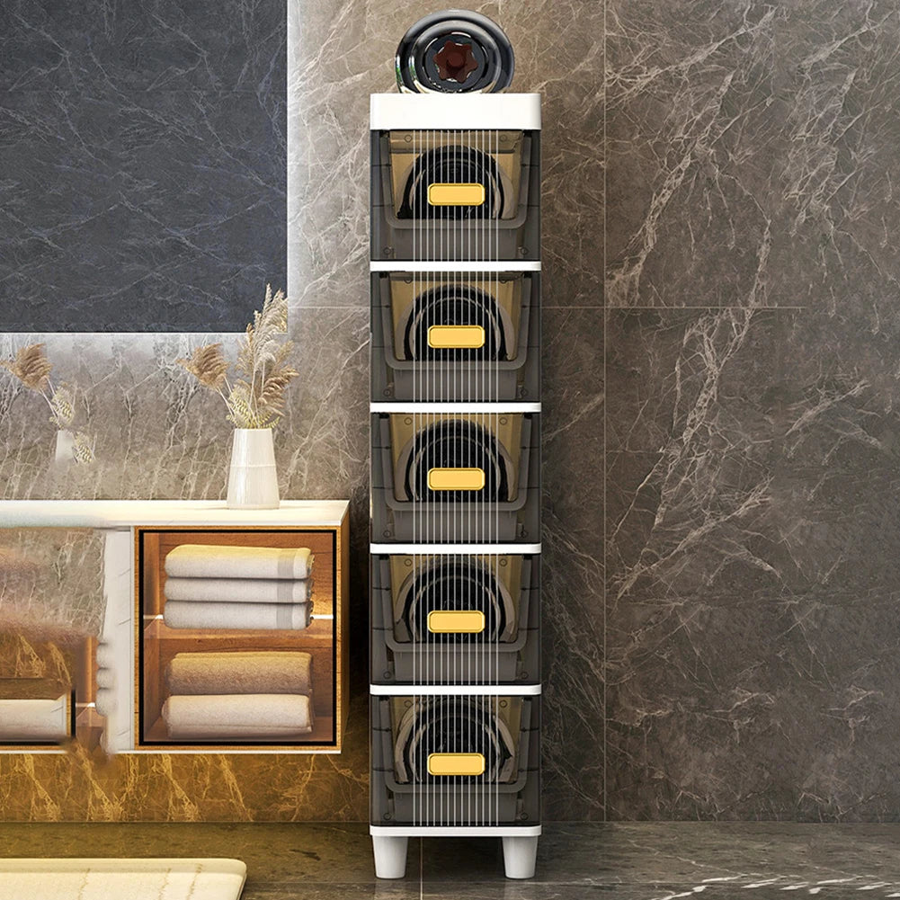 Slim 5-Tier Narrow Bathroom Storage Cabinet