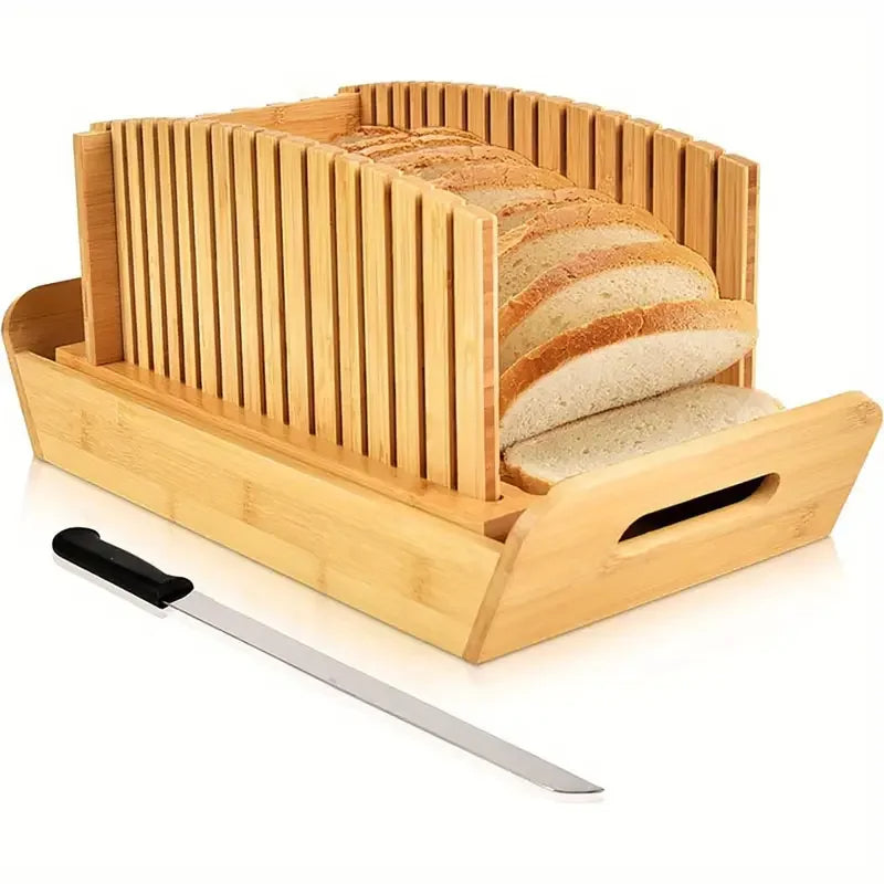 Foldable Bread Slicer with Adjustable Slicing Control
