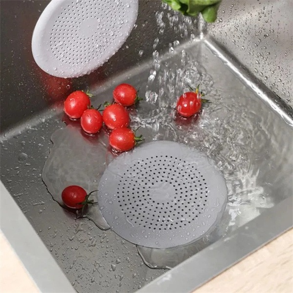 Universal Sink Strainer Hair Stopper for Kitchen &amp; Bathroom Drains (Random Color)