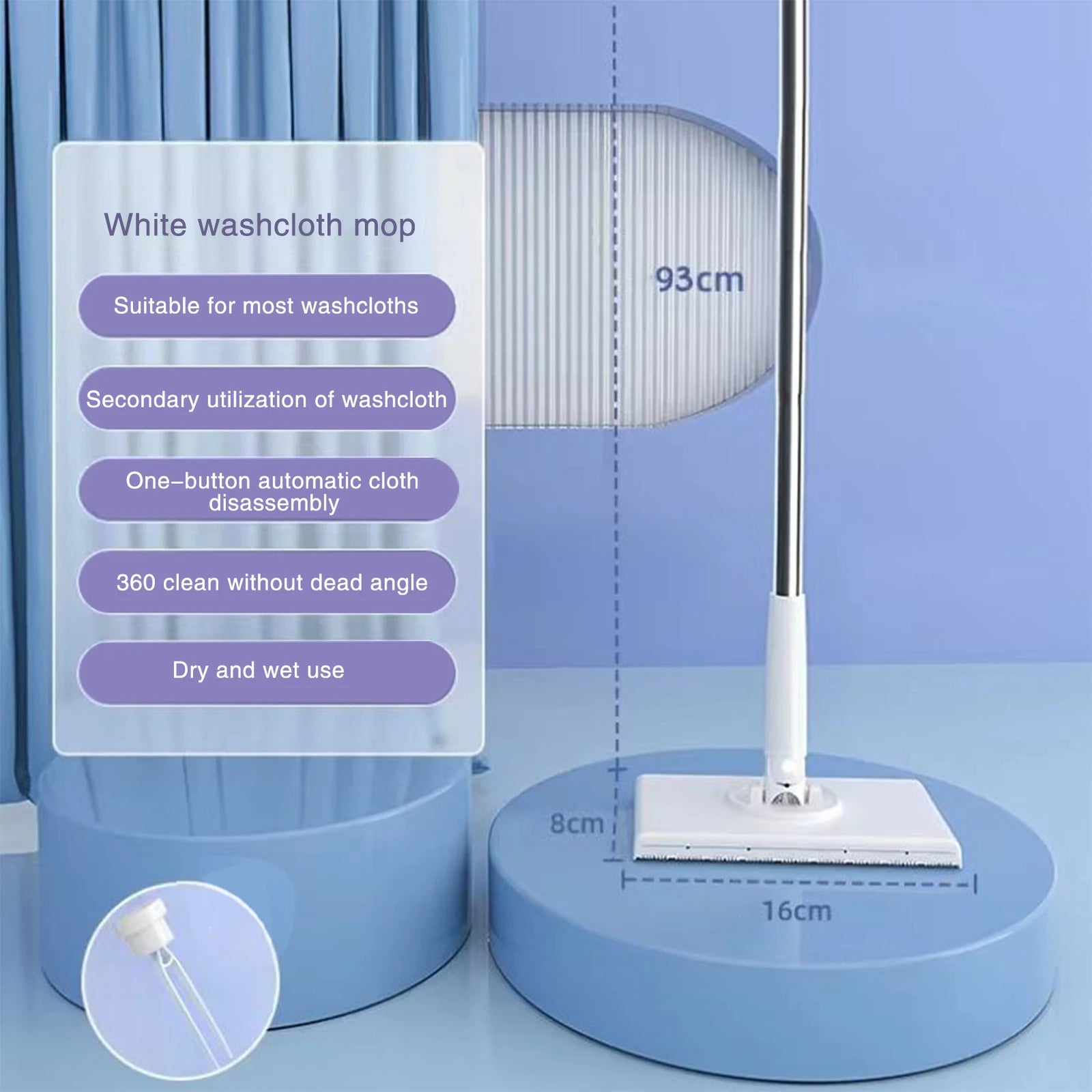 Reusable Paper Towel Mop for Wet Dry Cleaning