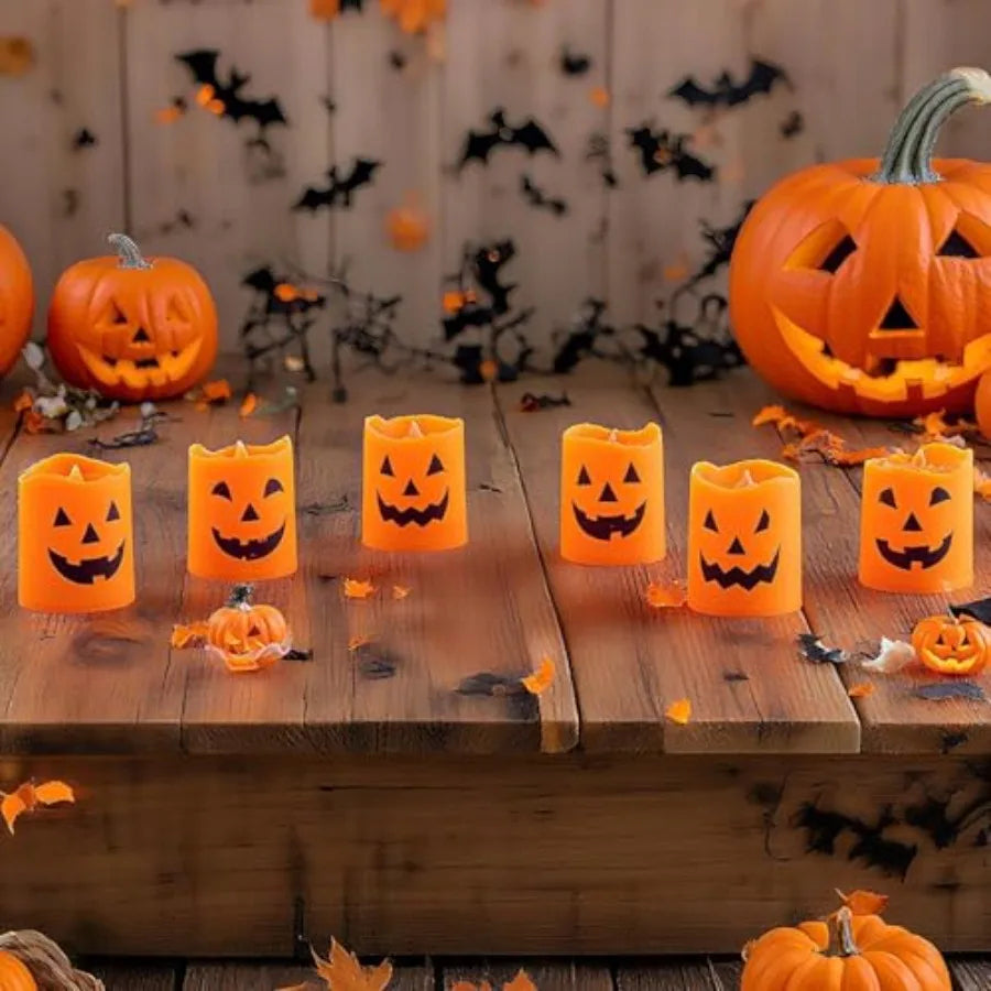Halloween LED Flameless Candles 6PCS Flickering Indoor Party Decorations