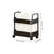 Mobile Bookshelf Storage Rack with 20lbs Capacity for Kitchen and Bathroom (Black)