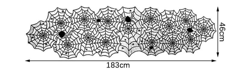 Halloween Lace Spider Web Tablecloth for Halloween Decoration