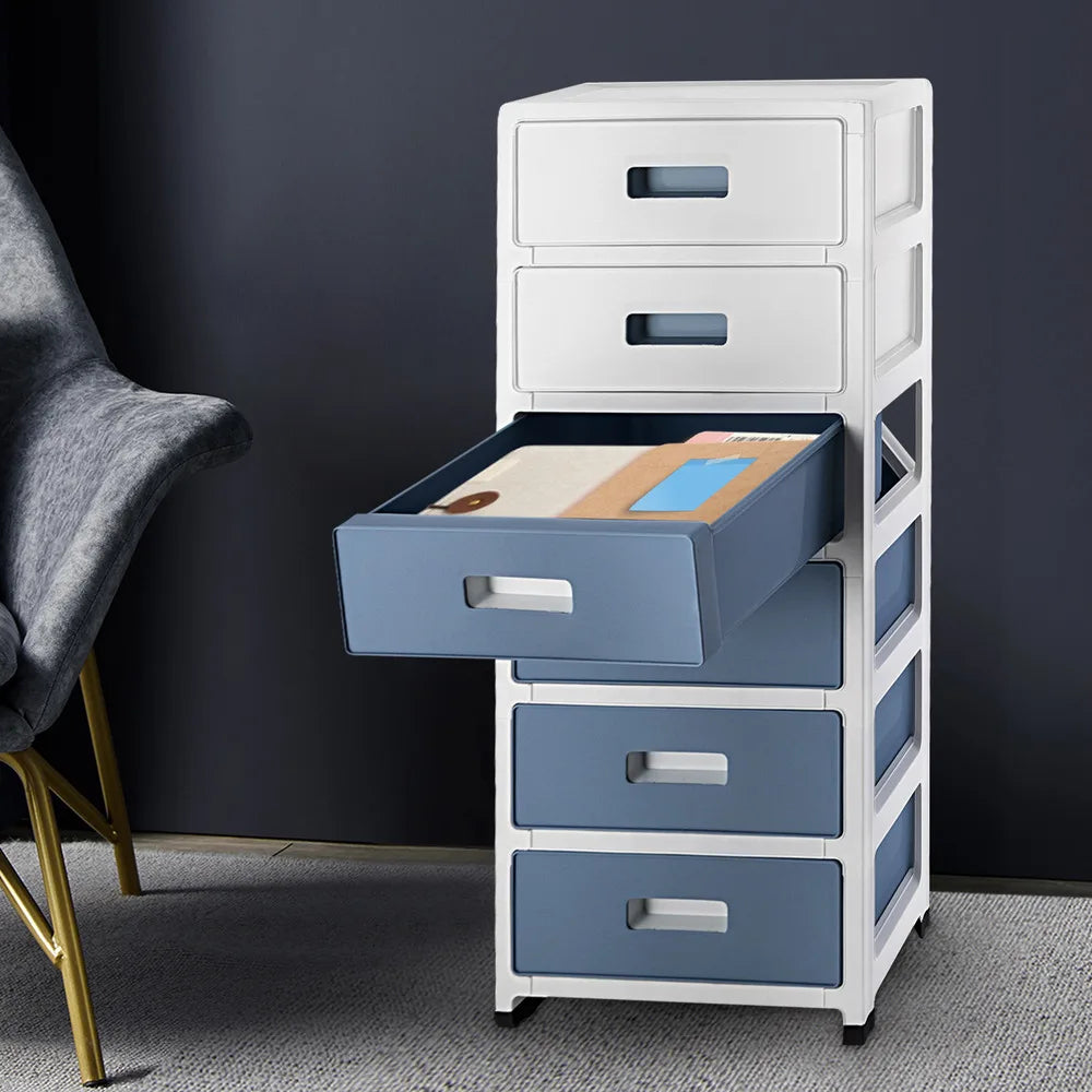 Rolling Household Organizer with 6 Drawers