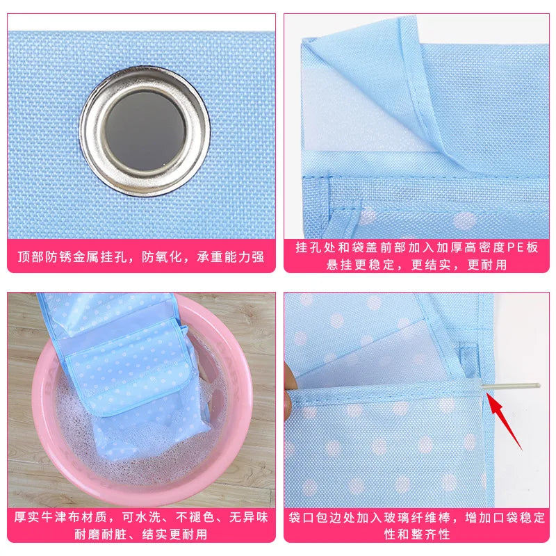 Oxford Fabric Hanging Storage Bag (Gray)