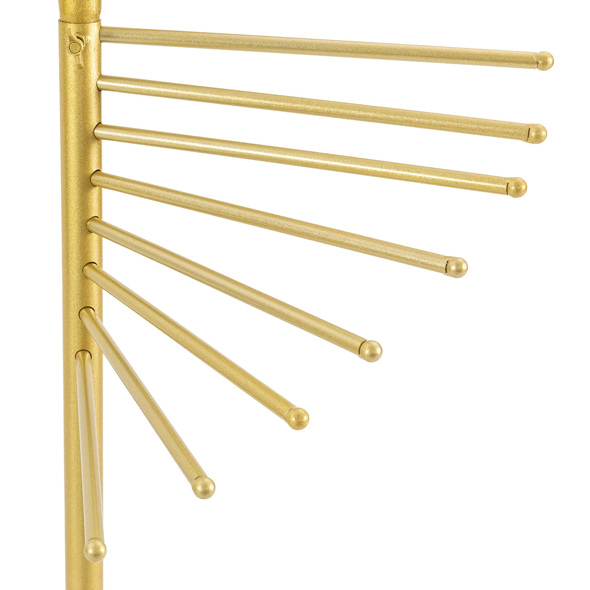 Freestanding Metal Organizer Spiral Scarf Rack 30 Rods 67" Tall (Black)