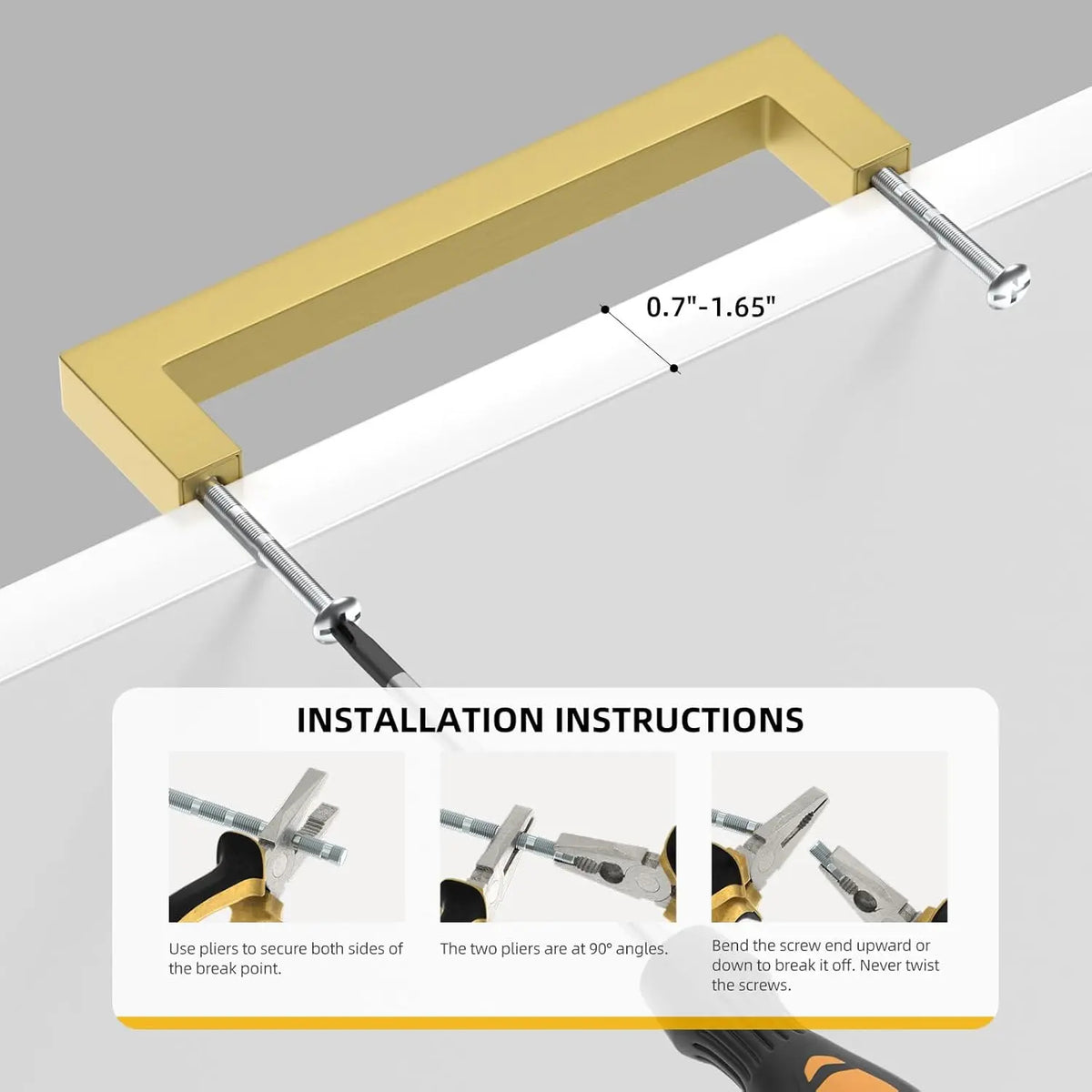 Modern Gold Kitchen Cabinet Hardware 5 Inch Brass Drawer Pulls (25 Pack)