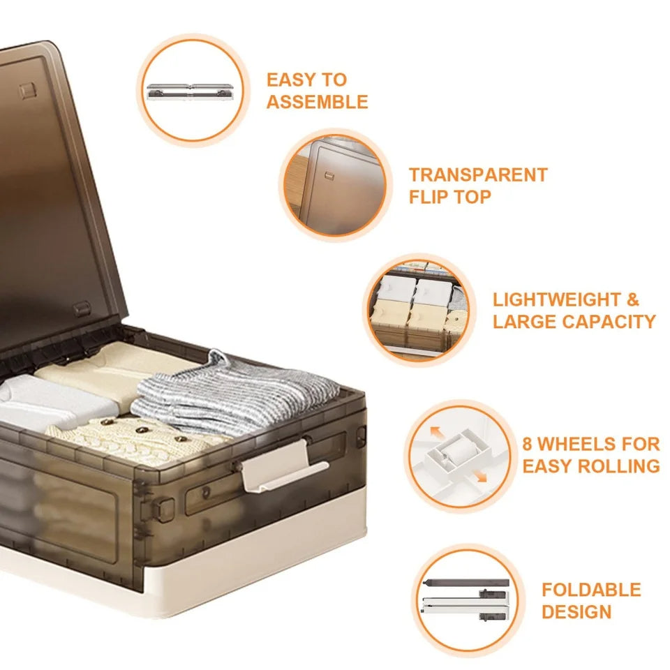 Plastic Under-Bed Storage Containers with Lids (Set of 2)