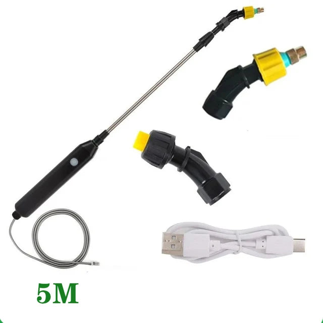 Rechargeable Electric Sprayer Garden 5M Hose, Watering Wand Included