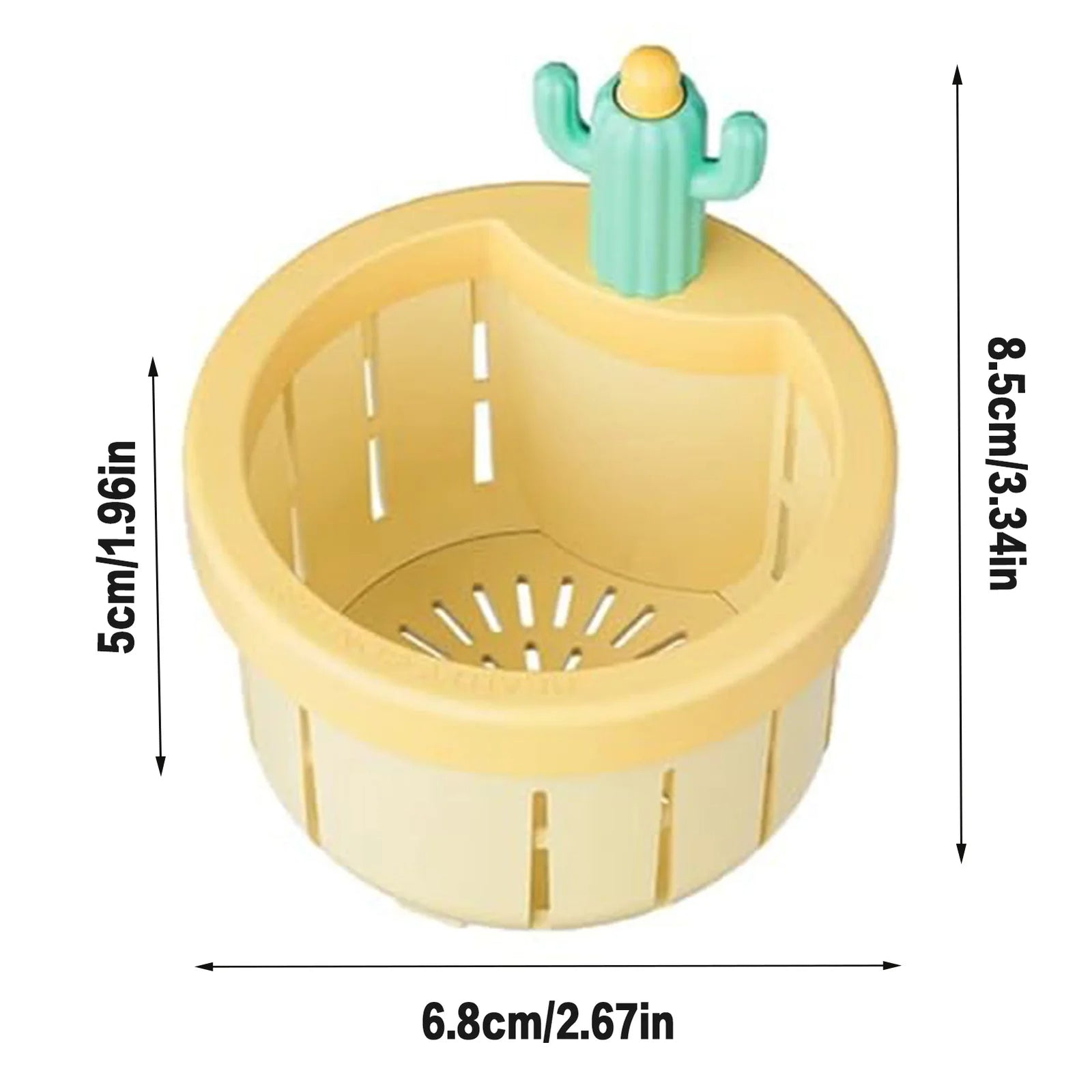 Reusable Cactus Anti-Clogging Sink Strainer (Green)