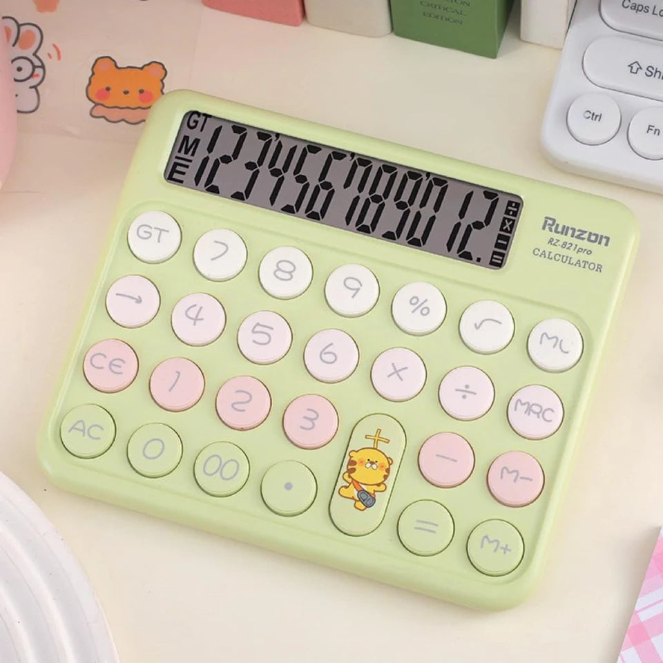 Standard Office Desk Calculator 12-Digit Large Display (Blue)