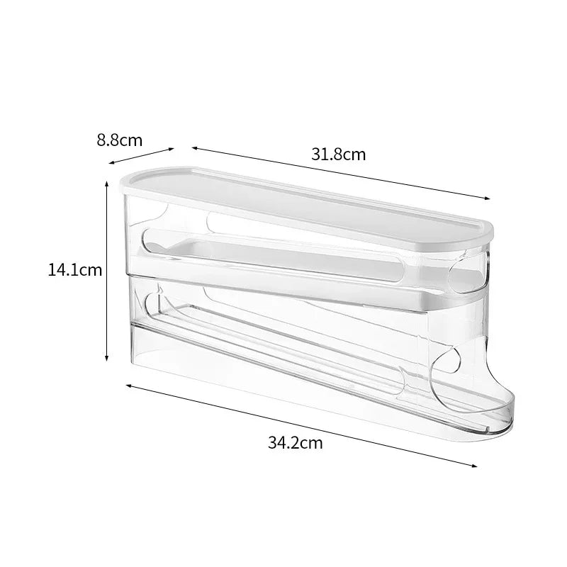Automatic Rolling Double-layer Egg Dispenser (Clear)