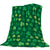 Shamrock Throw Blanket St. Patrick's Day Flannel Quilt (100X130CM)