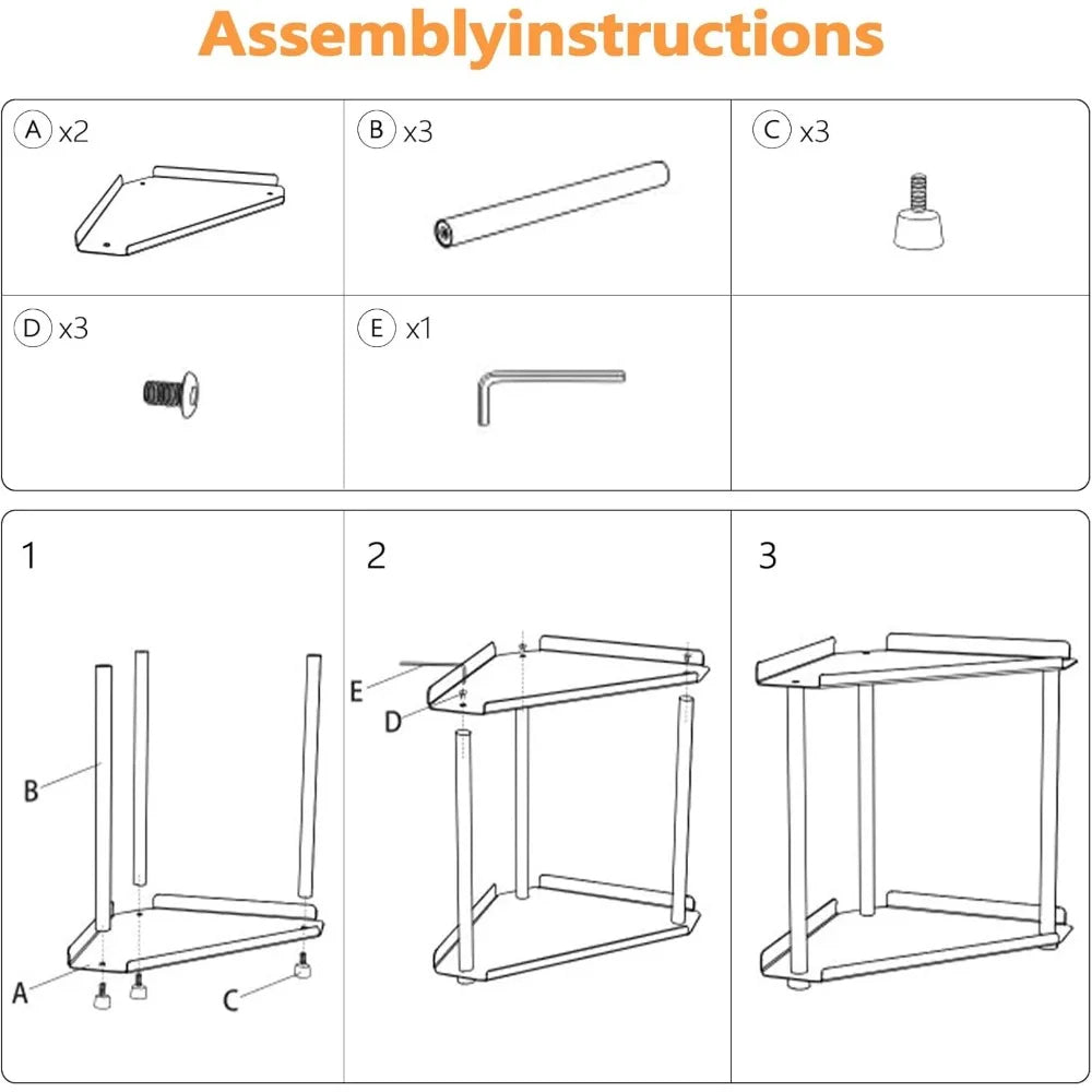Corner Countertop Organizer Shelf Multi-Purpose Storage Rack for Bathroom