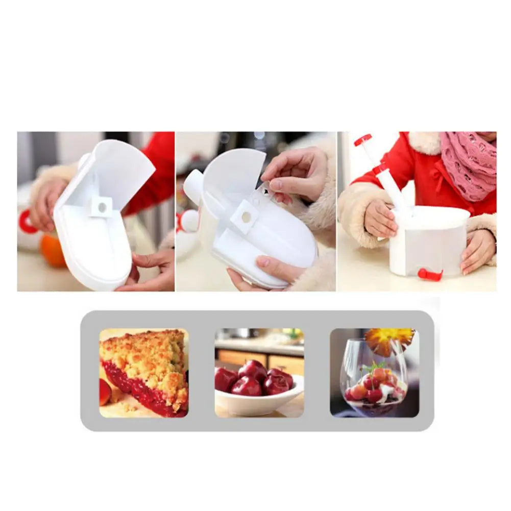 Cherry Pitter Seed Extraction Machine Fruit Stone Remover (White)