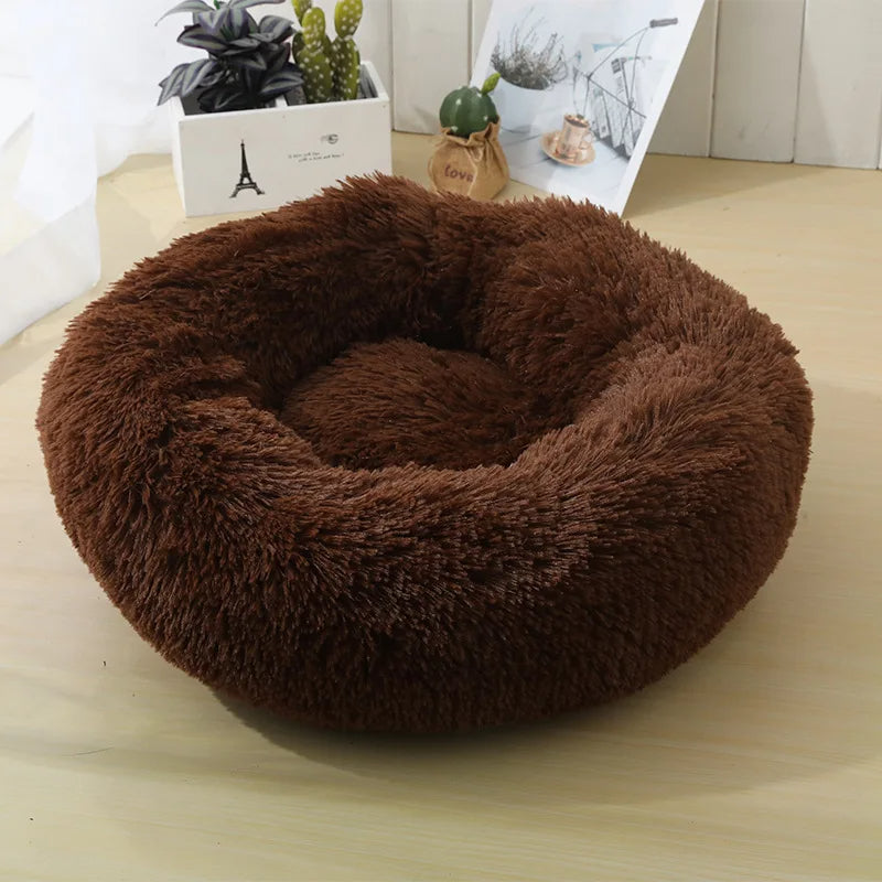 Washable Round Pet Nest 40CM (Coffee)