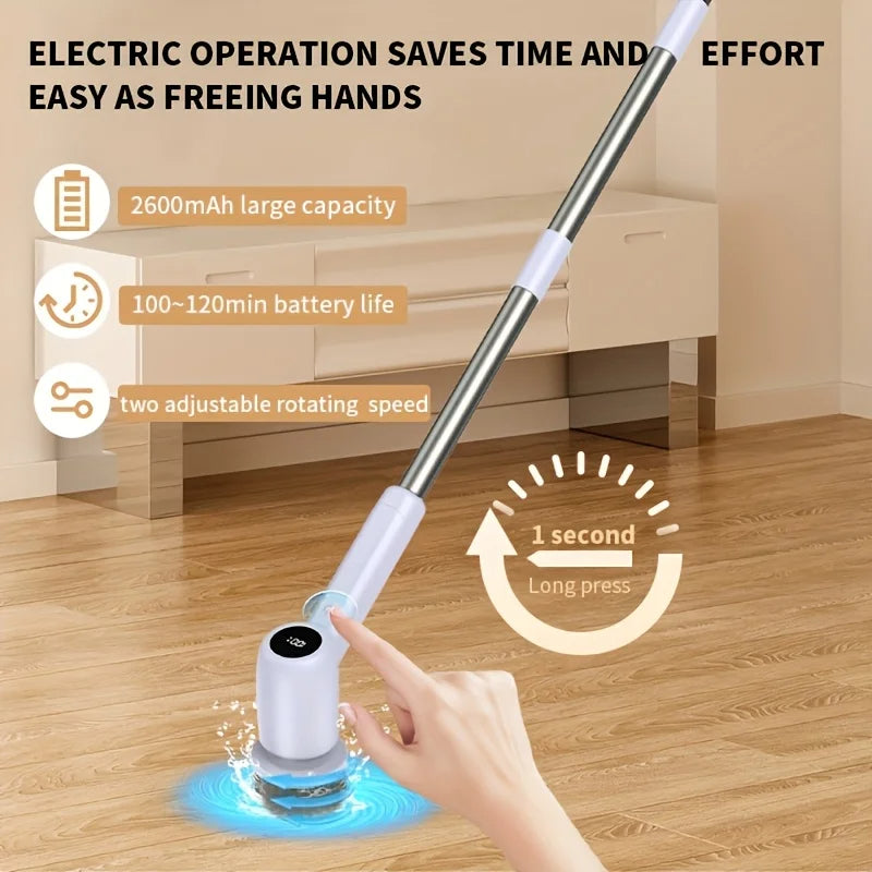 Cordless Electric Spin Scrubber 2-Speed Kitchen Spin Scrubber