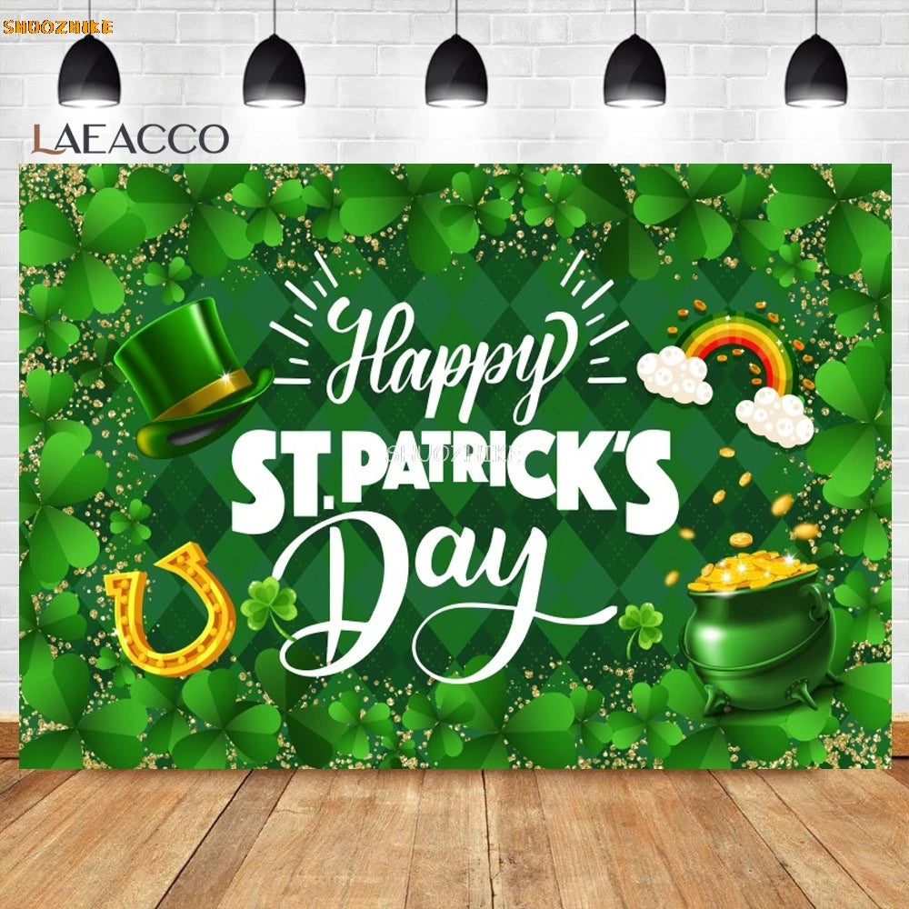 St. Patrick's Day Photo Backdrop for Party Portrait Photography (180x120cm)