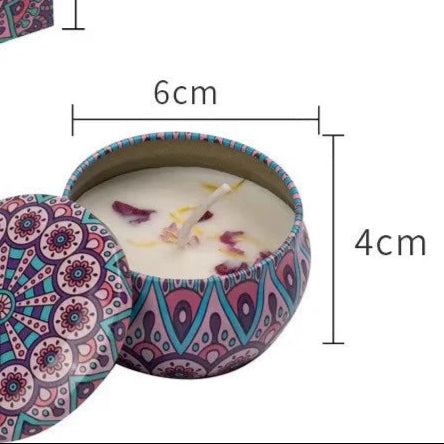 4PCS Vintage Scented Candles Soy Wax Candle Jars Flower Fragrance Scent