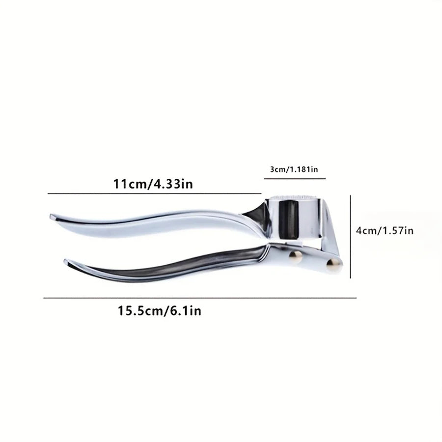 Heavy Duty Garlic Press Multi-Tool – 18cm Aluminum Garlic Crusher Mincer