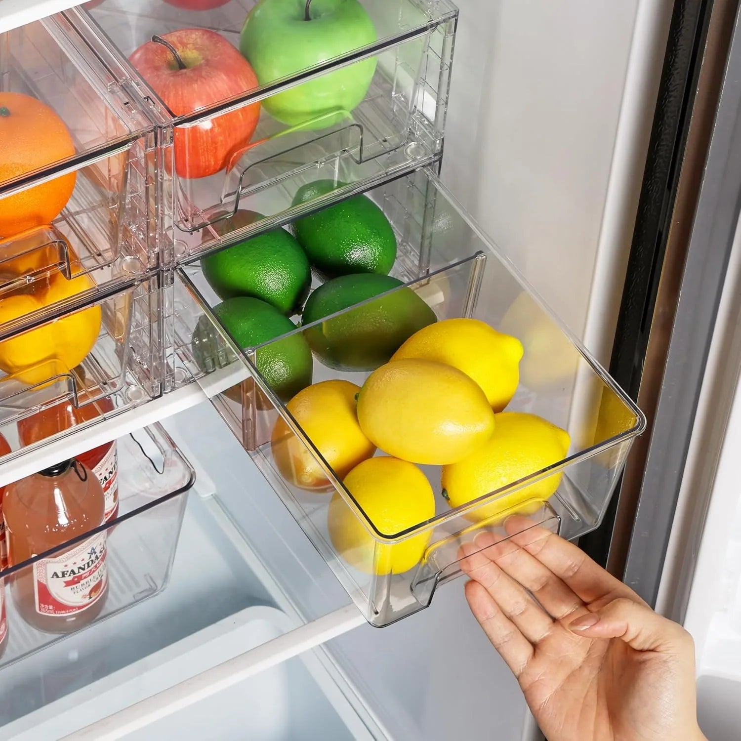 Acrylic Stackable Fridge Bathroom Organizer 6-Pack