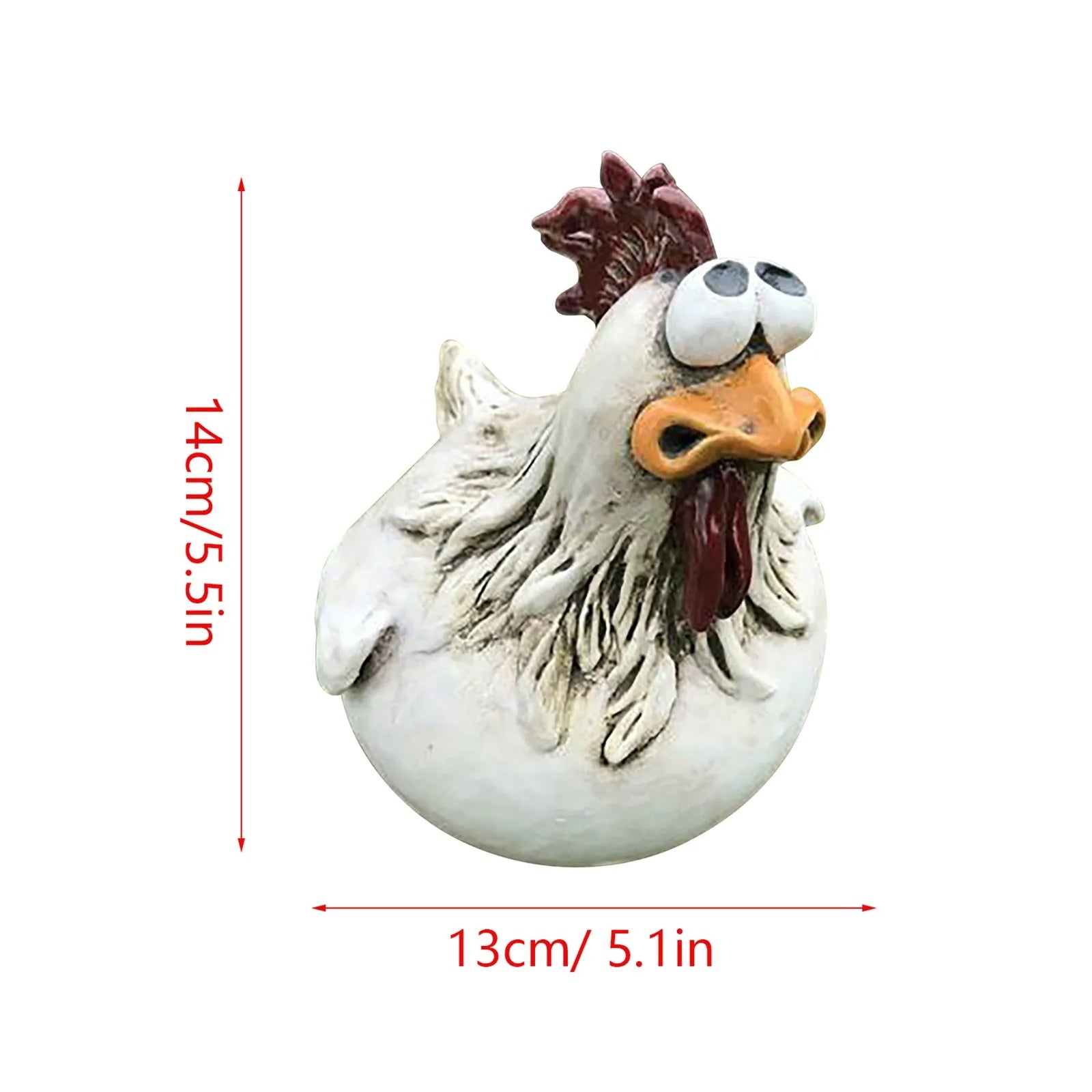 Resin Chicken Statue Fun Farm Yard Decoration for Home