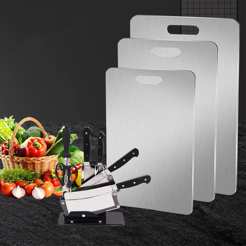Thickened Double Sided Stainless Steel Chopping Board