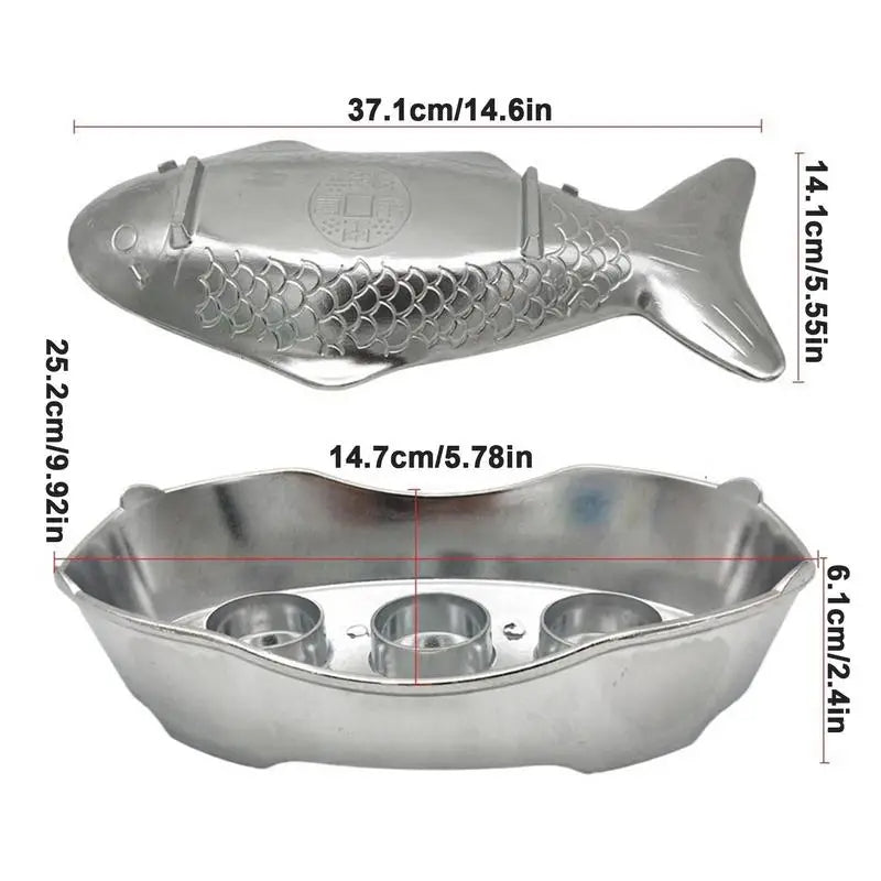 Fish Shaped Baking Tray Grill Plate for Cooking Grilling