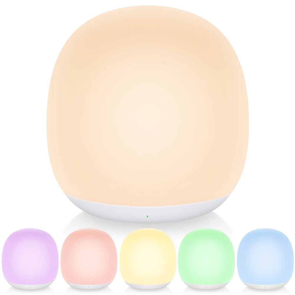 Touch RGB LED Night Light Dimmable Bedside Lamp with Remote Control