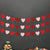 Valentines Day Red Heart Banner Garland