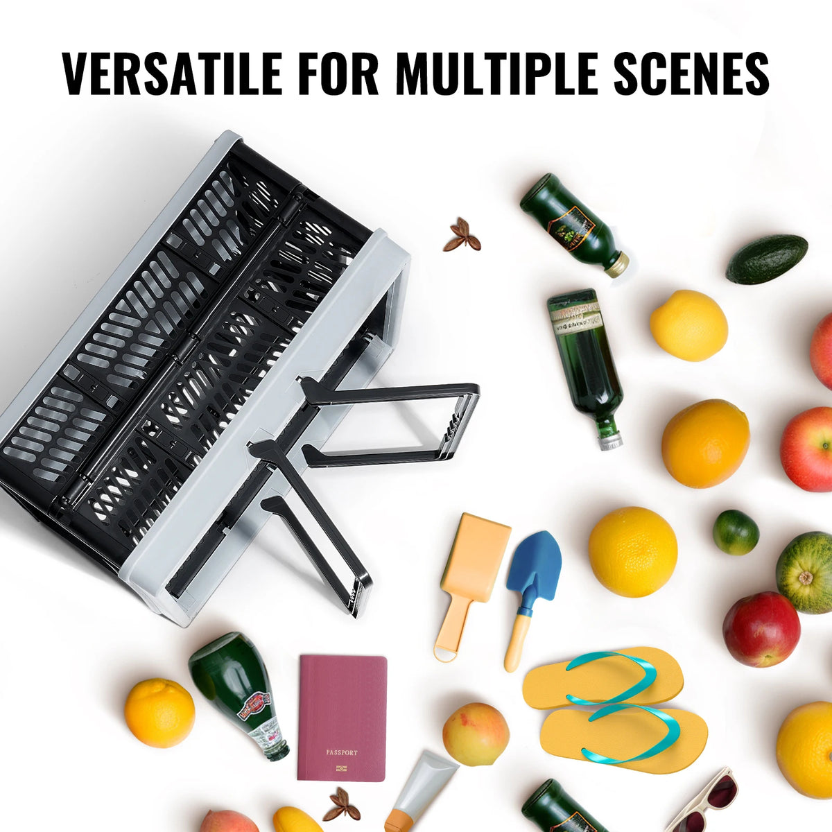 Hanging Closet Organizer – Foldable Polyester Storage Bag (Gray)